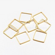 Square Brass Linking Rings, Golden, 8x8x1mm(X-EC0308mm-G)