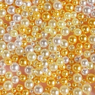 Resin Beads, No Hole, Imitation Pearl, Round, Orange, 2.5~5mm, about 350~500pcs/bag(RESI-TAC0005-06B)