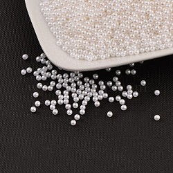 Imitation Pearl Acrylic Beads, No Hole, Round, Creamy White, 1.5~2mm, about 10000pcs/bag(OACR-S011-2mm-Z9)