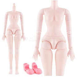 Plastic Female Movable Joints Action Figure Body, No Head with Shoes, Wheat, 600mm(DOLL-PW0001-216C)