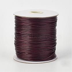 Eco-Friendly Korean Waxed Polyester Cord, Dark Red, 2mm, about 90yards/roll(80m/roll)(YC-P002-2mm-1134)