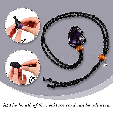 Braided Wax Rope Cord Macrame Pouch Necklace Making(NJEW-J007-08)-4