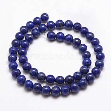 Natural Lapis Lazuli Bead Strands(G-G953-03-8mm)-5
