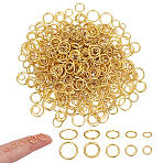 700Pcs 5 Styles 304 Stainless Steel Open Jump Rings, Round, for DIY Jewelry Crafting, Real 18K Gold Plated, 4~8x0.6~0.8mm, Inner Diameter: 2.8~6.4mm(STAS-NB0001-98)