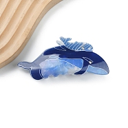 Whale PVC Large Claw Hair Clips, Hair Accessories for Women & Girls, Deep Sky Blue, 112x47x44mm(PW-WGD61FE-02)