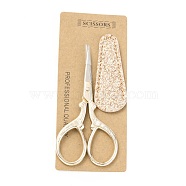 Stainless Steel Scissor, with Glitter Powder Protective Jacket, Champagne Yellow, 9.3x4.75x0.4cm(TOOL-H009-01D)