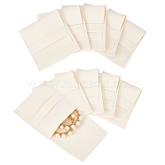 Microfiber Jewelry Pouches, Foldable Gift Bags, for Ring Necklace Earring Bracelet Jewelry, Square, Beige, 8x7.8x0.3cm(ABAG-NB0001-71B)