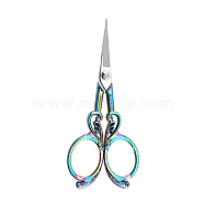 Stainless Steel Scissors, Alloy Handle, Embroidery Scissors, Sewing Scissors, Rainbow Color, 115x48mm(SENE-PW0004-03A)