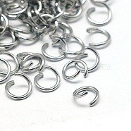 Jewelry Findings Original Color Stainless Steel Jump Rings, 21 Gauge, 4x0.7mm,  Inner Diameter: 2.6mm, about 280pcs/10g(X-STAS-E011-4x0.7mm)