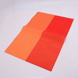 PVC Cup Mat, Table Mat, Rectangle, Orange Red, 450x300x1mm(AJEW-WH0017-21A)