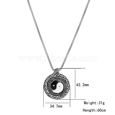 Stainless Steel Enamel Pendant Necklaces for Men(BV6078-3)-3