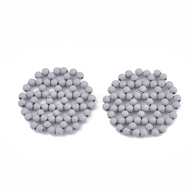 Spray Painted Acrylic Woven Beads(FIND-T044-29A)-2