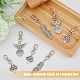 HOBBIESAY 12Pcs 3 Style Tibetan Style Alloy Keychain(HJEW-HY0001-03)-3