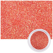 Nail Glitter Powder Shining Sugar Effect Glitter, Colorful Nail Pigments Dust Nail Powder, for DIY Nail Art Tips Decoration, Orange Red, Box: 3.2x3.35cm, 8g/box(MRMJ-S023-002D)