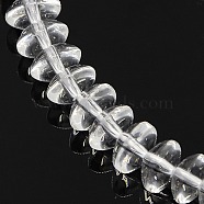 Synthetic Quartz Crystal Beads Strands, Rondelle, Clear, 6x3mm, Hole: 1mm, about 111pcs/strand, 15.7 inch(X-G-F089-A-01)