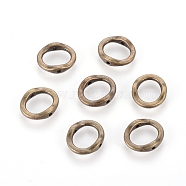Tibetan Style Alloy Bead Frame, Ring, Antique Bronze, Lead Free & Cadmium Free, 15x13x3.5mm, Hole: 1.5mm(X-K0P96071)
