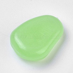 Luminous Resin Beads, No Hole/Undrilled, Nuggets, For Aquarium Fish Tank Decoration, Pale Green, 23~30x16.5~19x5.5~8mm(RESI-WH0008-02D)