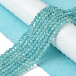 Natural Amazonite Beads Strands, Round, Grade A, 3mm, Hole: 0.5mm, about 136pcs/strand, 15.87''(40.3cm)(G-M438-A07-01)