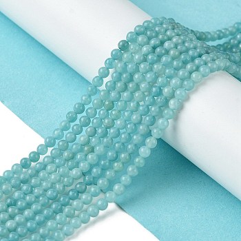 Natural Amazonite Beads Strands, Round, Grade A, 3mm, Hole: 0.5mm, about 136pcs/strand, 15.87''(40.3cm)