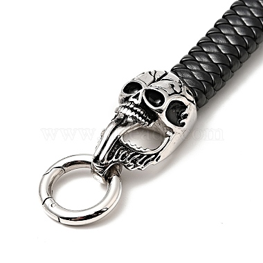 PU Imitation Leather Braided Cord Bracelet(BJEW-E009-10AS)-2
