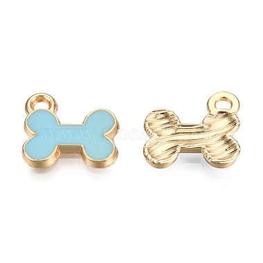 Light Gold Sky Blue Others Alloy+Enamel Charms