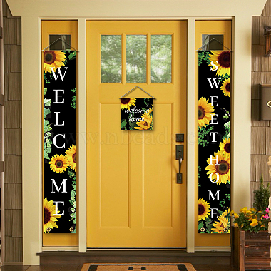 Подвесной знак из полиэстера для украшения передней двери домашнего офиса и крыльца(HJEW-WH0023-012)-5