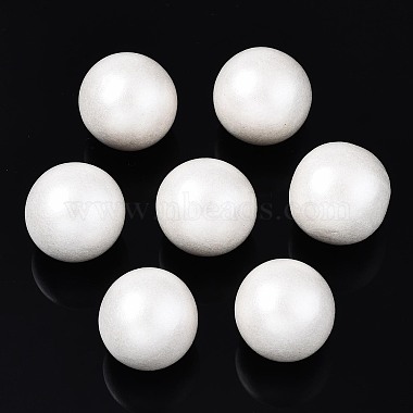 Creamy White Round Wood Beads