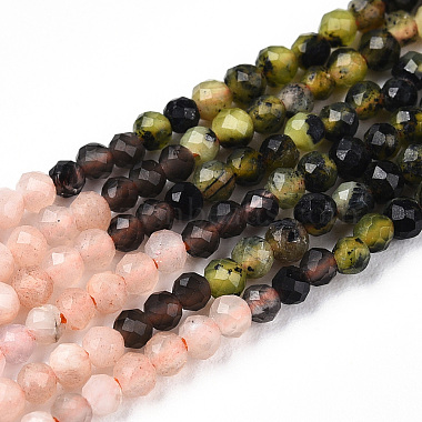 un mélange naturel de perles de pierres précieuses brins(G-D080-A01-03-12)-4