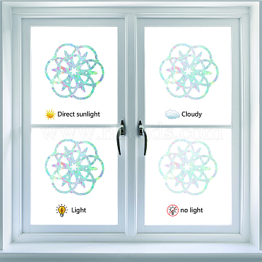 Waterproof PVC Colored Laser Stained Window Film Adhesive Stickers(DIY-WH0256-053)-4