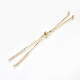 Adjustable Brass Micro Pave Cubic Zirconia Chain Bracelet Making(X-ZIRC-T004-39G)-1