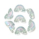 UV Plating Rainbow Iridescent Acrylic Enamel Beads(OACR-G012-08A)-1