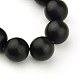 Chapelets de perles en pierre noire synthétique(X-G508-3)-1