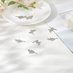 8Pcs 2 Style 304 Stainless Steel Kitten Pendants, Cat Silhouette Shape with Heart, Stainless Steel Color, 16~17x19~22x1.1mm, Hole: 1.5mm, 4pcs/style(STAS-LP0003-60)