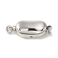 304 Stainless Steel Box Clasps, Stainless Steel Color, 8x17.5x6.5mm, Hole: 2.5mm(STAS-C100-01A-P)