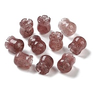 Natural Strawberry Quartz Beads, Lily of The Valley, 10x9.5mm, Hole: 1.2mm(G-G109-01E)