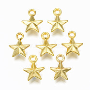 CCB Plastic Pendants, Star, Golden, 15.5x12x5mm, Hole: 2mm, about 1600pcs/500g(CCB-T011-45G)