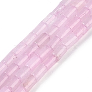 Natural Rose Quartz Beads Strands, Column, 7.5~8.5x5~6mm, Hole: 1mm, about 45~46pcs/strand, 14.69~15.04 inch(37.3~38.2cm)(G-C128-A06-01)