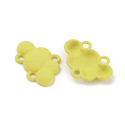 Spray Painting Zinc Alloy Chandelier Component Links, Cloud, Yellow, 13x19.5x3mm, Hole: 2mm(FIND-TAC0011-77B)