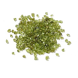 Natural Peridot Beads, No-hole/Undrilled, Chip, 1~13x1~9x0.5~6mm, about 11000pcs/kg(X-G-D472-02)