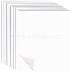 PVC Heat Transfer Vinyl, HTV Iron On Vinyl for T-shirts Clothing Garments Bags Fabrics DIY Decoration, Rectangle, White, 305x253x0.2mm(DIY-WH20011-60A)