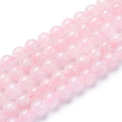 Natural Rose Quartz Beads Strands, Round, 6~6.5mm, Hole: 1mm, about 63pcs/strand, 15.5 inch(X-G-T055-6mm-13)