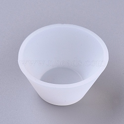 DIY Cup Silicone Molds, Resin Casting Molds, For UV Resin, Epoxy Resin Jewelry Making, White, 45x25.3mm, Inner Diameter: 22mm and 39mm(X-DIY-G014-14B)