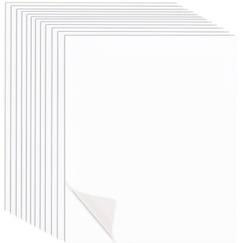 PVC Heat Transfer Vinyl, HTV Iron On Vinyl for T-shirts Clothing Garments Bags Fabrics DIY Decoration, Rectangle, White, 305x253x0.2mm