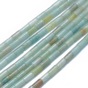 Natural Amazonite Beads Strands, Column, 4~5x2~2.5mm, Hole: 0.6~0.8mm, about 88~102pcs/strand, 15.3~15.7 inch(39~40cm)