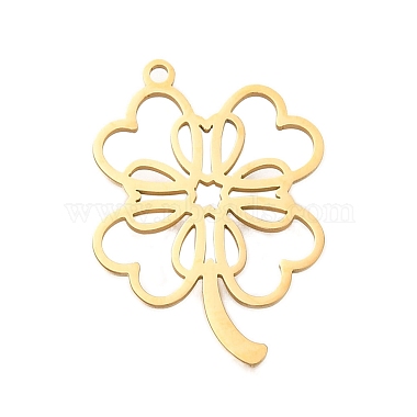 Real 18K Gold Plated Clover 304 Stainless Steel Pendants