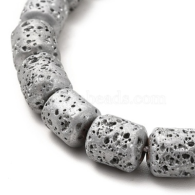 Electroplated Natural Lava Rock Beads Strands(G-G984-16A)-3