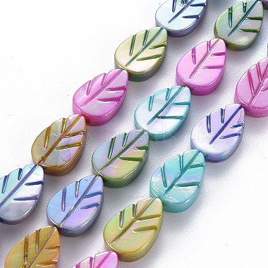 Mixed Color Leaf Freshwater Shell Beads