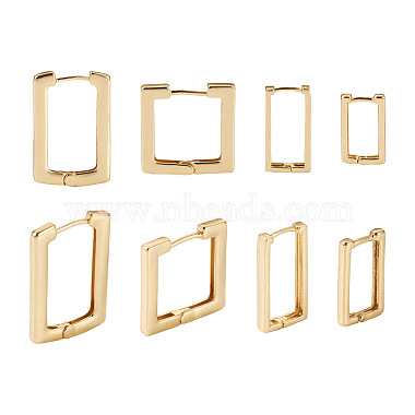 Rectangle Brass Earrings