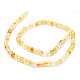 Naturelles quartz jaune brins de perles(G-E569-I11)-2