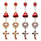 Pandahall 16Pcs 8 Styles Tibetan Style Alloy Enamel Pendants(ENAM-TA0001-83)-7